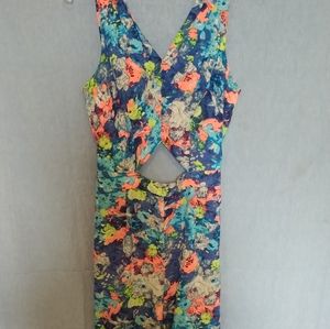 Hommage Women's neon floral jumpsuit